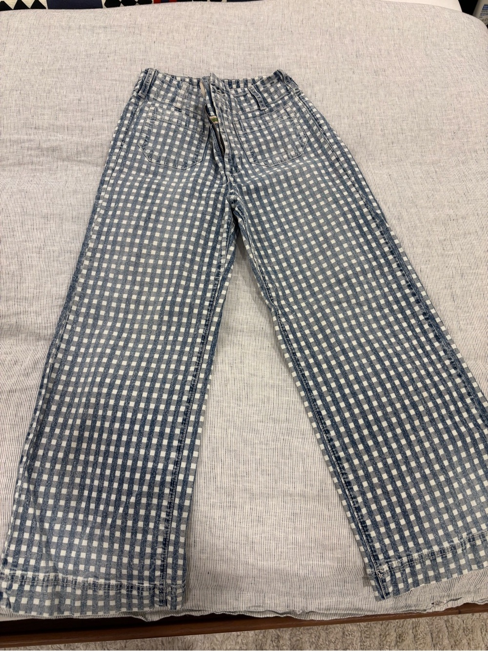 Anthropologie Pilcro The Skipper Gingham Pants - size 24 PETITE - Picture 3 of 6